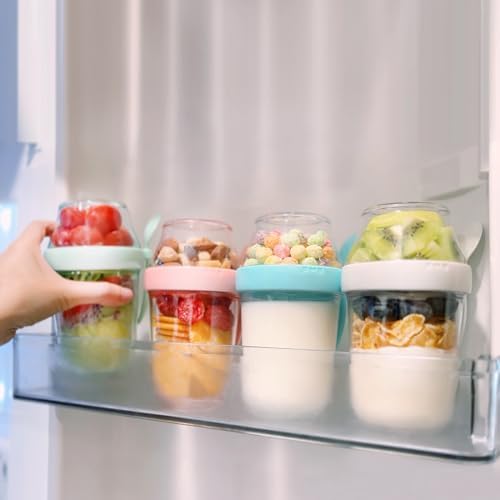 Felli On the Go Yogurt Parfait Snack Cups with Lid, Reusable Acrylic