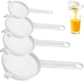 4 Pcs Plastic Nylon Fine Mesh Strainer Set