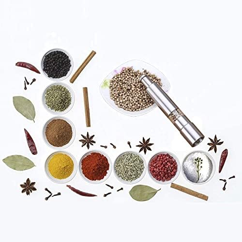 Stainless Steel Salt and Pepper Grinder Set, 2 Pieces