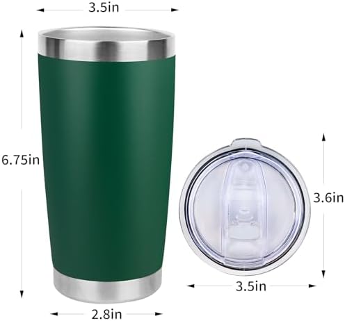 20oz Stainless Steel Tumbler with Lid, Travel Mug - Double Wall Vacuum