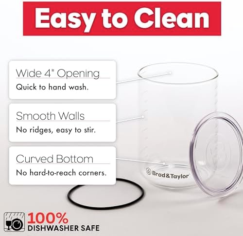 Brod & Taylor 32oz Sourdough Starter Jar with Lid
