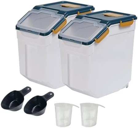 2 Pack Large Flour Storage Container 25 lb, Airtight Food Storage Bins