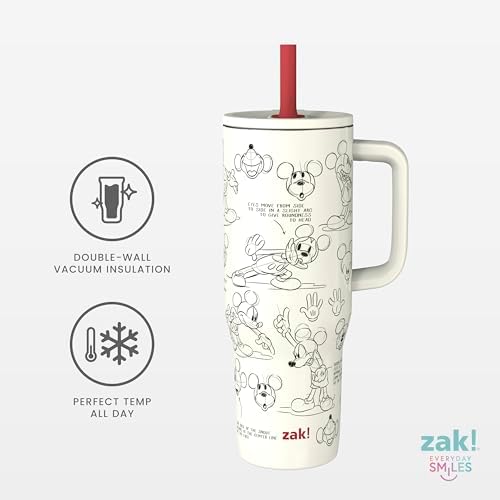 Zak Designs Mickey Mouse 30oz Spill-Proof Insulated Stainless Steel