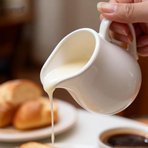 Ceramic Sugar and Creamer Set, Coffee Serving Set, 10 OZ Cream Pitcher