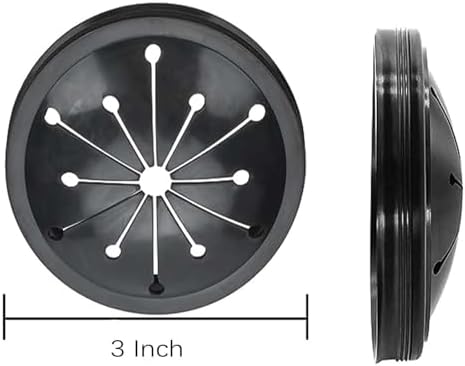3-1/8 Inch Kitchen Sink Drain Splash Guard with Sink Stopper, Garbage