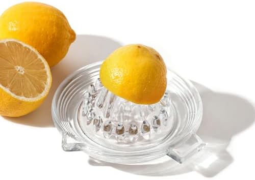 Glass Manual Lemon Juicer with Pour Spout
