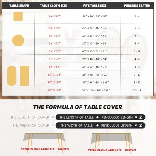 Horaldaily Fall Tablecloth 60 x 84 Inch Rectangular Flower Autumn
