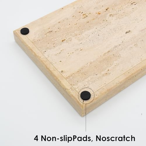 Natural Travertine Tray for Bathroom Vanity, Kitchen Counter