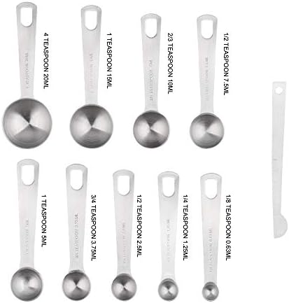 Measuring Cups Set 19, 18/8 (304) Stainless Steel Measuring Cups and