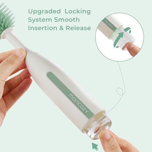 Momcozy Bottle Brush Kit Pro, Innovative Push-Press Deep Cleaning Baby