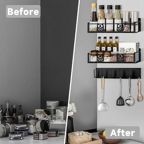 Magnetic Spice Rack for Refrigerator, Kitchen Organizer