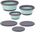 3-Piece Collapsible Silicone Bowls with Lids for Camping