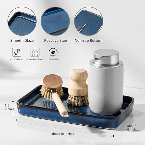 10"×6"×1" Vanity Tray, Blue