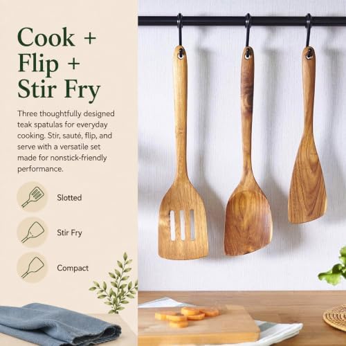 FAAY 3-in-1 Teak Wood Spatula Set