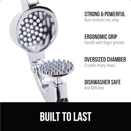 GORILLA GRIP Garlic Peeler and Press Set, Mint