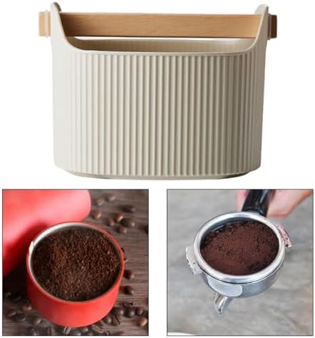 Espresso Grounds Knock Box, Grind Dump Bin with Removable Knock Bar