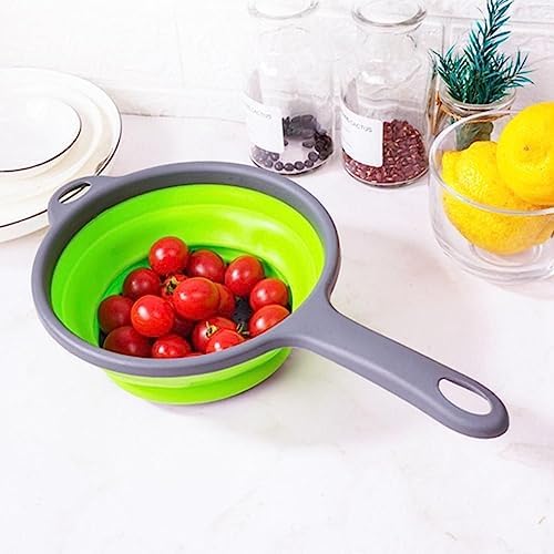 Collapsible Colander and Strainer, Plastic Sturdy Base, Space-Save