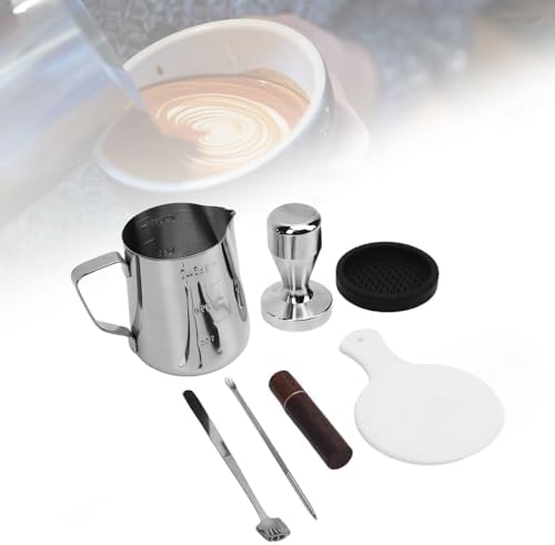 Pomya Coffee Tamper Set, Milk Frothing Pitcher with Latte Art Pen