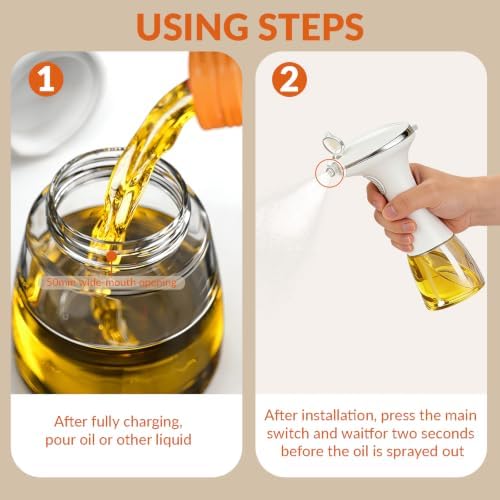 Electric Oil Sprayer for Cooking, One-Touch Mist