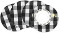 Black & White Cotton Buffalo Check Round Placemat, Set of 4, 15 Inch