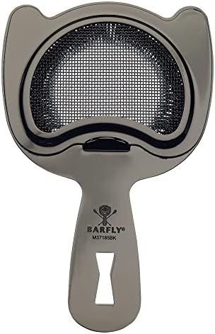 Barfly Fine Mesh Spring Strainer, Black
