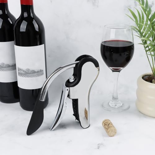 KAYCROWN Stainless Steel Wine Bottle Opener, Vertical Lever Corkscrew