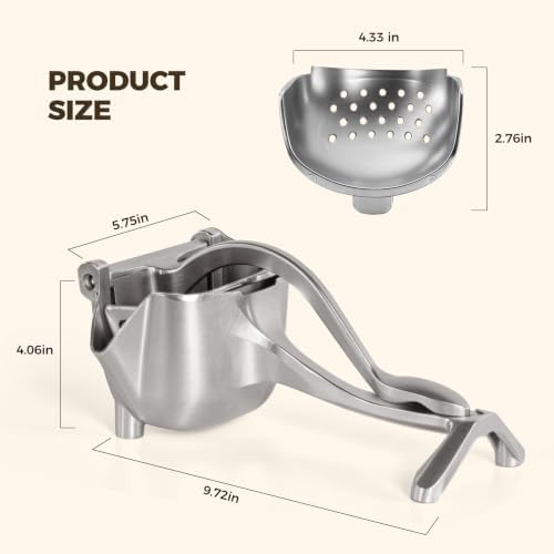 Manual Juicer Hand Press with Ergonomic Heavy Duty Handle - Pour Spout