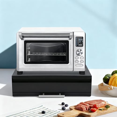 Xuthusman Countertop Microwave Rack with Pull-Out Drawer