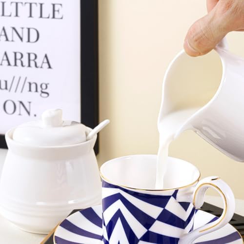 3 in1 Set 250ml/7.8oz Ceramic Milk Frothing Pitchers and 340ml/11.5oz