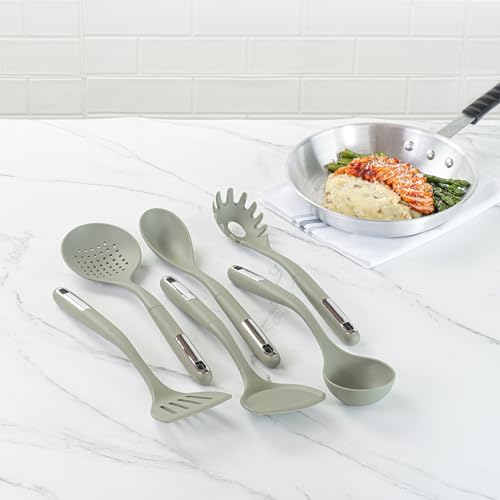 Restaurantware 6-Piece Silicone Utensil Set, Green