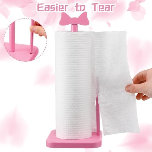 Leinuosen Pink Bow Paper Towel Holder
