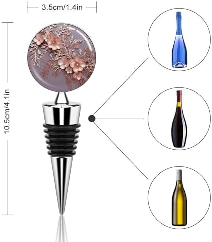 Elegant Decorative Floral Wine Stopper Vacuum Alloy Wine Bottle