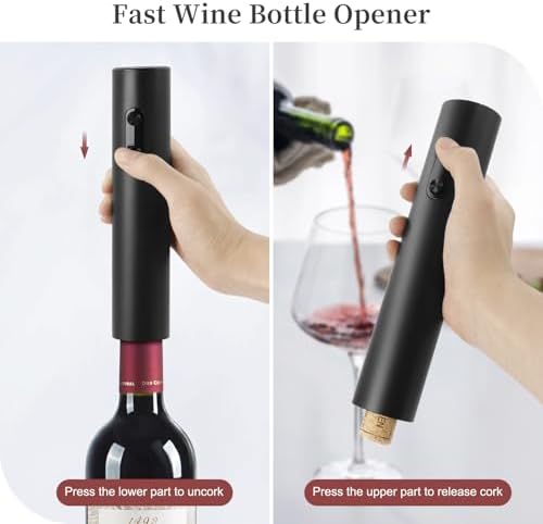 Electric Wine Opener, Battery Operated Wine Bottle Corkscrew Opener