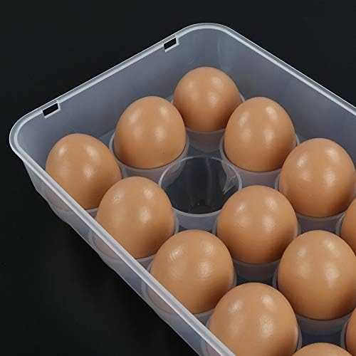 4-Pack Clear Covered Egg Holders for Refrigerator