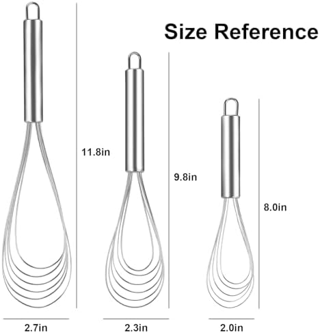 Flat Whisk Stainless Steel Flat Whisk for Cooking Kitchen Flat Wire