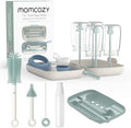 Momcozy 7-in-1 Baby Bottle Brush Set with Drying Rack, Green
