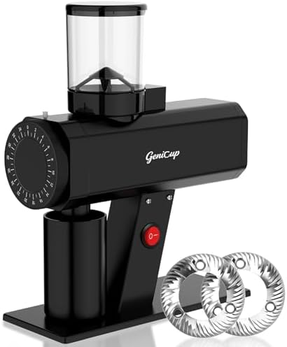 64mm Flat Burr Coffee Grinder, 35 Grind Settings