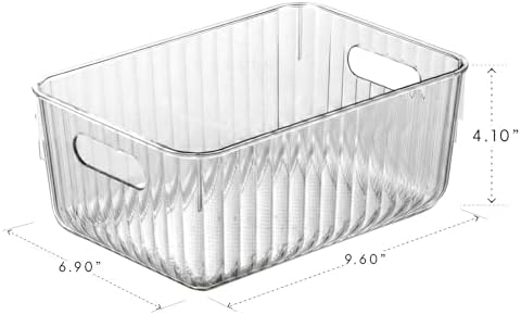 BINO | Plastic Storage Bins, Small | THE GATSBY COLLECTION | Clear