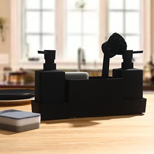 YAUKPH Kitchen Soap Dispenser with Sponge Holder Set