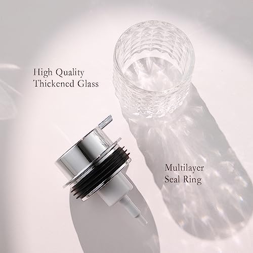 CICUFY Foaming Hand Soap Dispenser, Glass Foam Soap Dispenser or