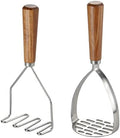 Stainless Steel Potato Masher Set, 2Pc Perforated Food Smasher