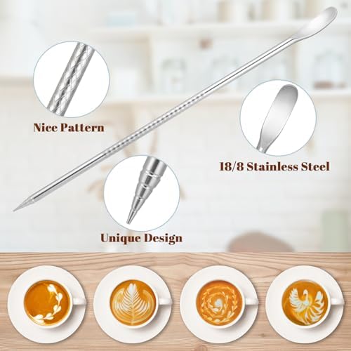 Amrules Milk Frothing Pitcher 12oz Frother Cup Barista Tools, Silver