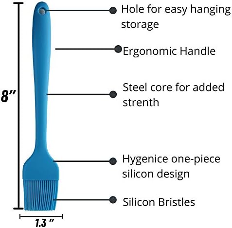Performore Silicone Food Basting Brush and Tongs Set, 4-in-1