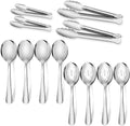 12PCS Stainless Steel Serving Utensils Sets - Large Serving