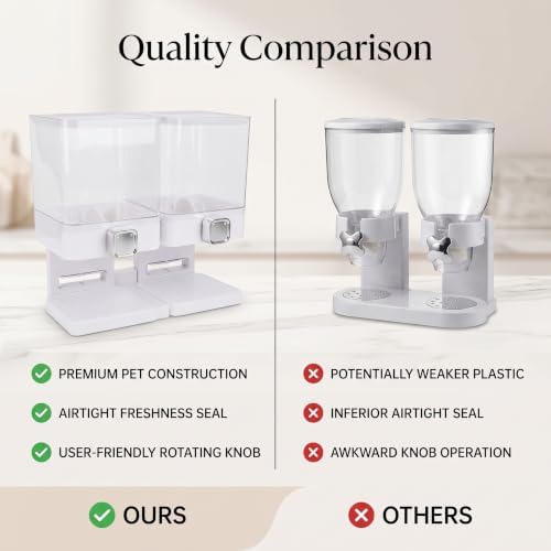 Cereal Dispenser Countertop, 2 X 3.7L Airtight Dry Food Containers