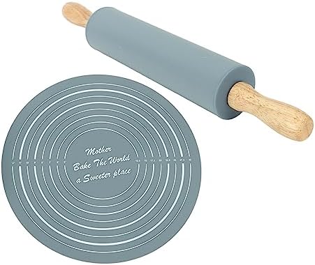 Rolling Pin Set for Baking with Silicone Kneading Pad Ideal for Home