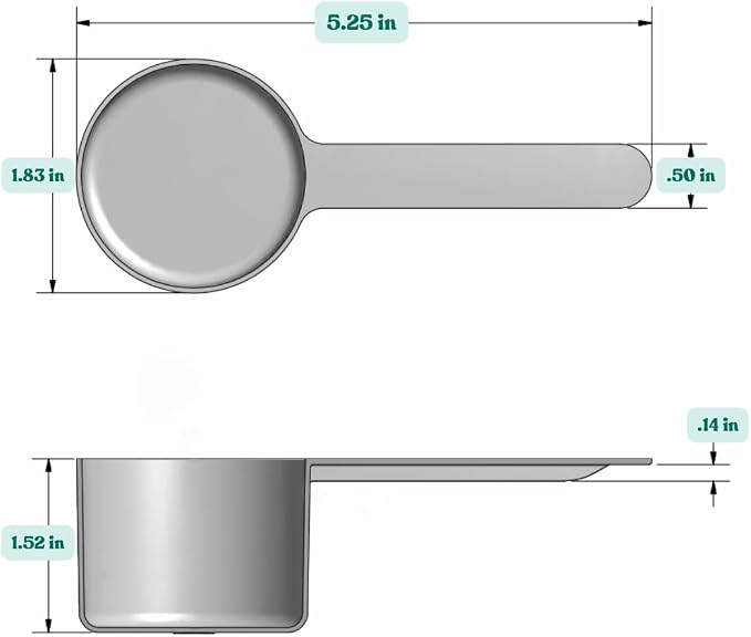 55 mL Long Handle Plastic Measuring Scoop - Image 2