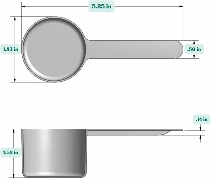 55 mL Long Handle Plastic Measuring Scoop - Image 2