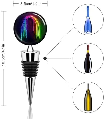Rainbow Neon Wine Stopper Vacuum Alloy Wine Bottle Stopper Reusable