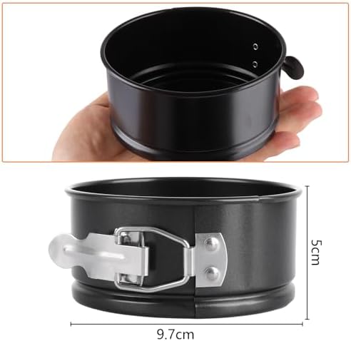 ASelected 4Pieces Round Cake Tins for Baking, 4 Inch Mini Springform